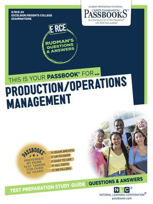 cover image of PRODUCTION/OPERATIONS MANAGEMENT